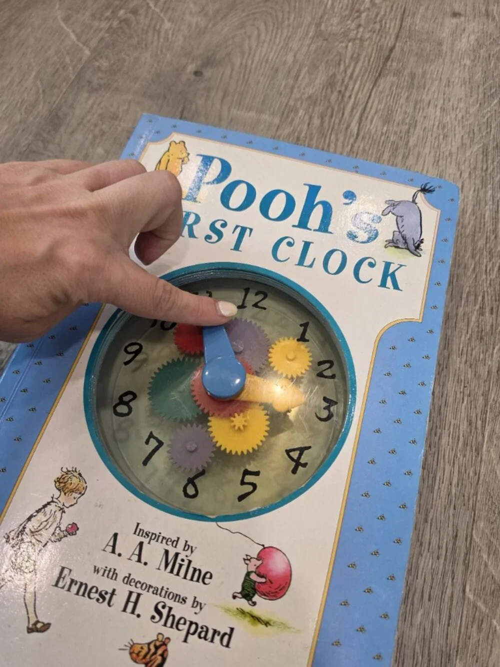 Poohs First Clock Interactive Childrens Book By A.A. Milne With Clock